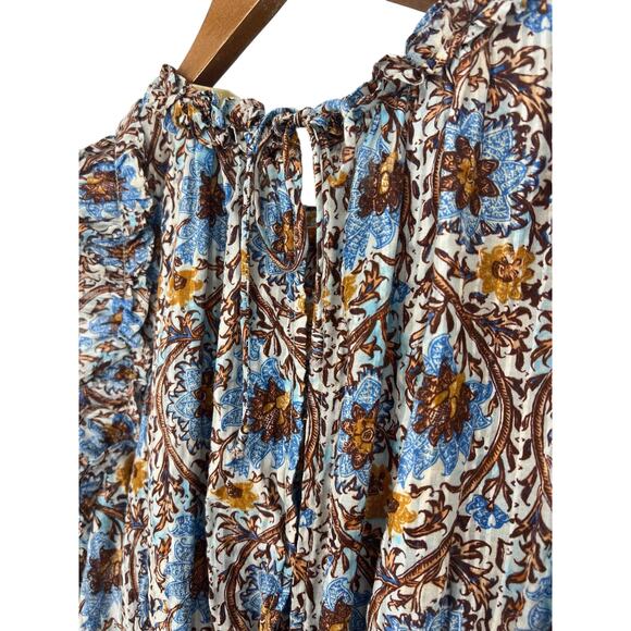 Ulla Johnson Orla Floral Romper in Caspia - Picture 15 of 16